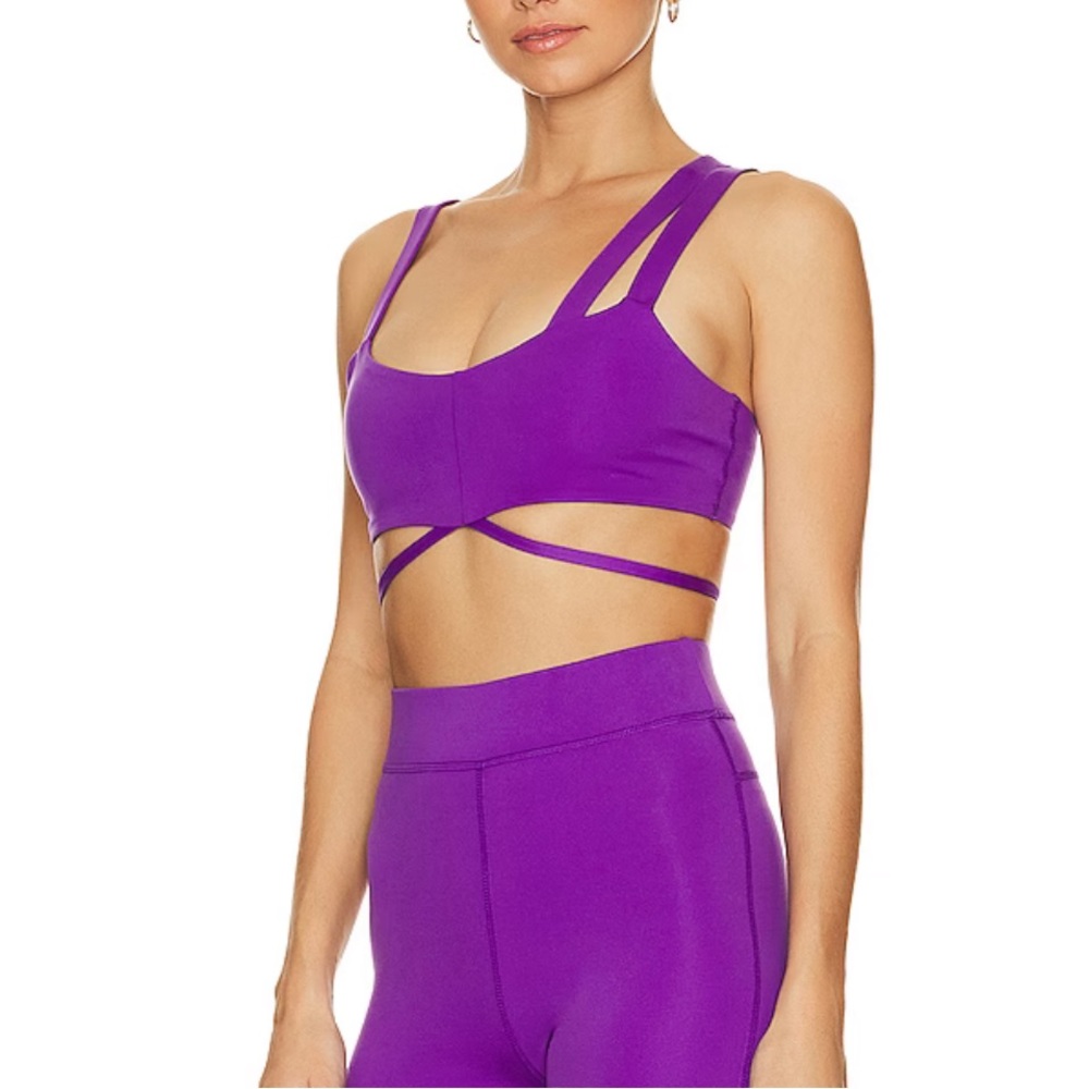 Camila Coelho Marcia Sports Bra in Royal Purple
